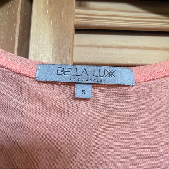BELLA LUXX Los Angeles Lightweight Pink Slinky Top Blouse Designer Luxury Tee S - Picture 2 of 6